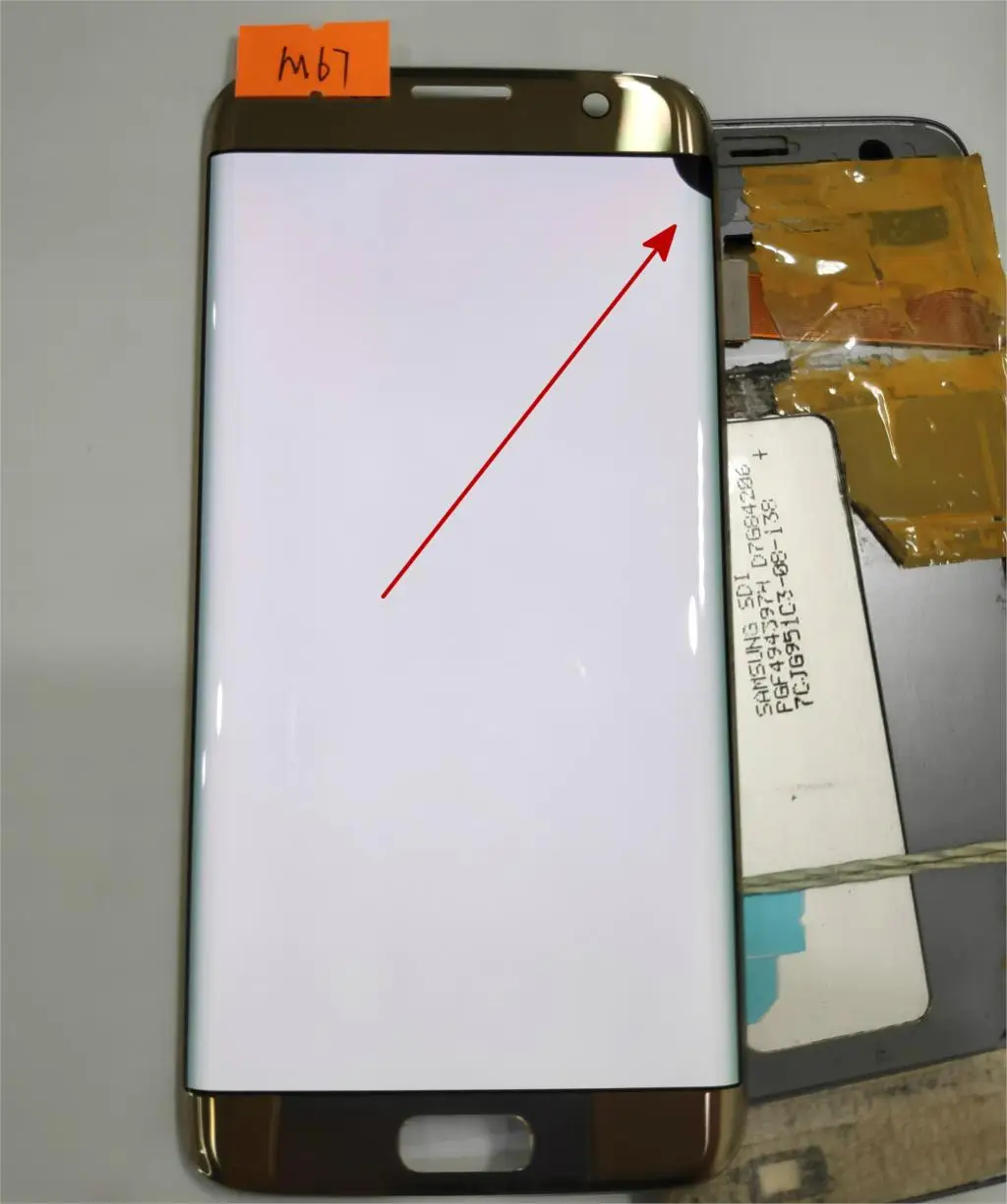 M67 Gold S7 edge ЖК-дисплей с золотым дефектом для samsung Galaxy S7 edge G935F G935A G935FD дефект ЖК-дисплей с сенсорным экраном дигитайзер - Цвет: M67 Gold