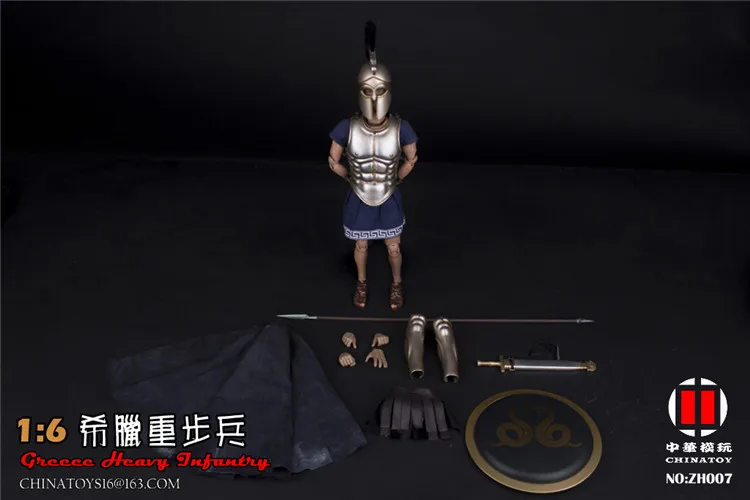 

1/6 Scale Greece Heavy Armor Infantry Soldier Action Figure ZH007 12'' Male Figurine Model Dolls Toy for Collections Gifts