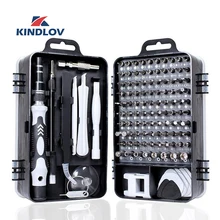 Kindlov 112 em 1 conjunto de chave de fenda de parafuso conjunto de bit driver multi-função precisão dispositivo de reparo do telefone móvel ferramentas manuais torx hex