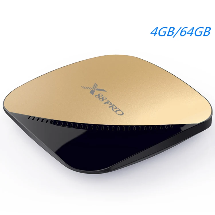 4GB 64GB in Gold ТВ-приставка X88 Pro Android 9,0 4 Гб ОЗУ 64 Гб ПЗУ четырехъядерный телеприставка Rockchip RK3318 2,4 г/5 ГГц Wifi Youtube 4K видео медиаплеер - Цвет: 4GB 64GB in Gold