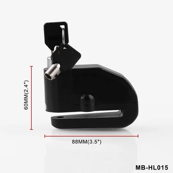 

Set Disc Brake Lock Motorcycle Anti-Theft Black Replacement Accessories