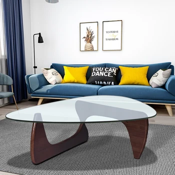 

Tea Table For Office Coffee Table White Wooden Tempered Glass Magazine Shelf Small Table Bedroom Living Room Furniture