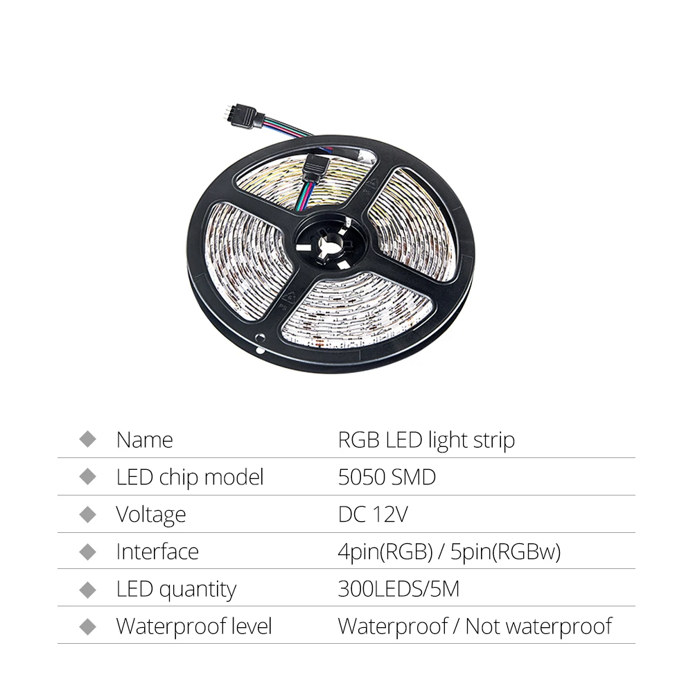 Wifi светодиодный ленточный светильник SMD 5050 RGB RGBW RGBWW 5 м беспроводной Wi-Fi контроль светодиодный ленточный Рождественский Декор 12 В Комплект адаптера питания