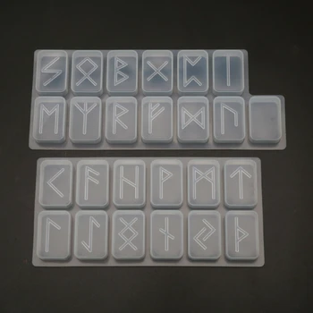 

Viking Rune Stones Witch Resin Mold Kit with Engraved Elder Futhark Alphabet M2EA