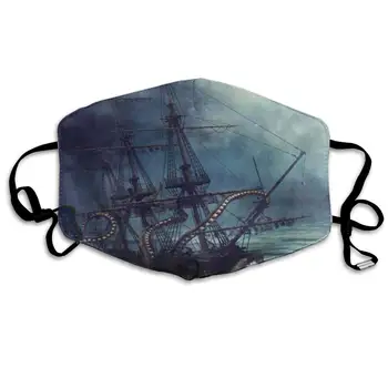 

Nautical Beach Sand Starfish Wheel Shell Wooden Unique Dust Mouth Mask Reusable Anti-Dust Face Mask Adjustable Earloop Skin