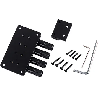 

1 Set Guitar Bridge 4 String Black Vintage Style Guitar Bridge Bass Bridge for Bass Guitar Musical Instrument