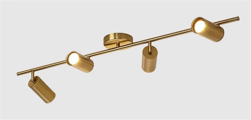 7W GU10 LED Ceiling Lights for Living Room Mounted Ceiling Lamp Industrial Loft Ceiling Lamps Gold Adjustable Lighting Fixtures