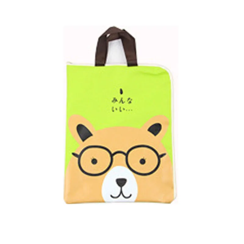 eye bear A4 молния файл сумка многофункциональная сумка IPad мобильный телефон Оксфорд холст портфель пенал для канцелярских принадлежностей офисные и школьные принадлежности - Цвет: eye bear