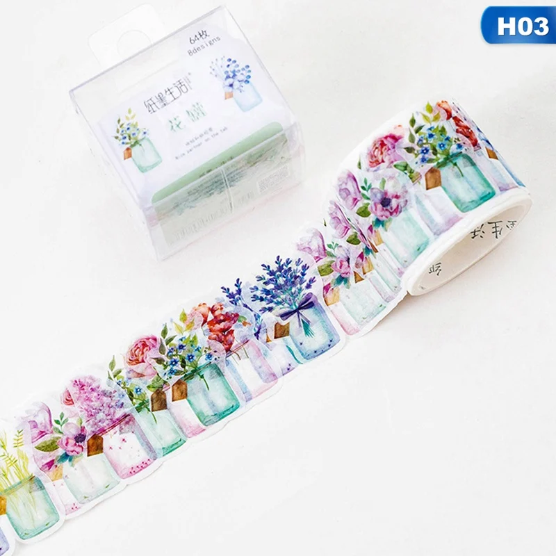 64 шт./рулон вишневого цвета/Dreamnet/Crystal/Garland лепесток коллаж васи лента DIY планировщик дневник в стиле Скрапбукинг Маскировочная лента
