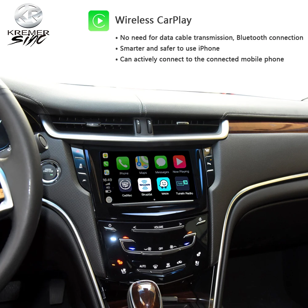 Беспроводная коробка CarPlay AndroidAuto Retrofit для Cadillac iSmart auto XTS 16 17 модель зеркальная
