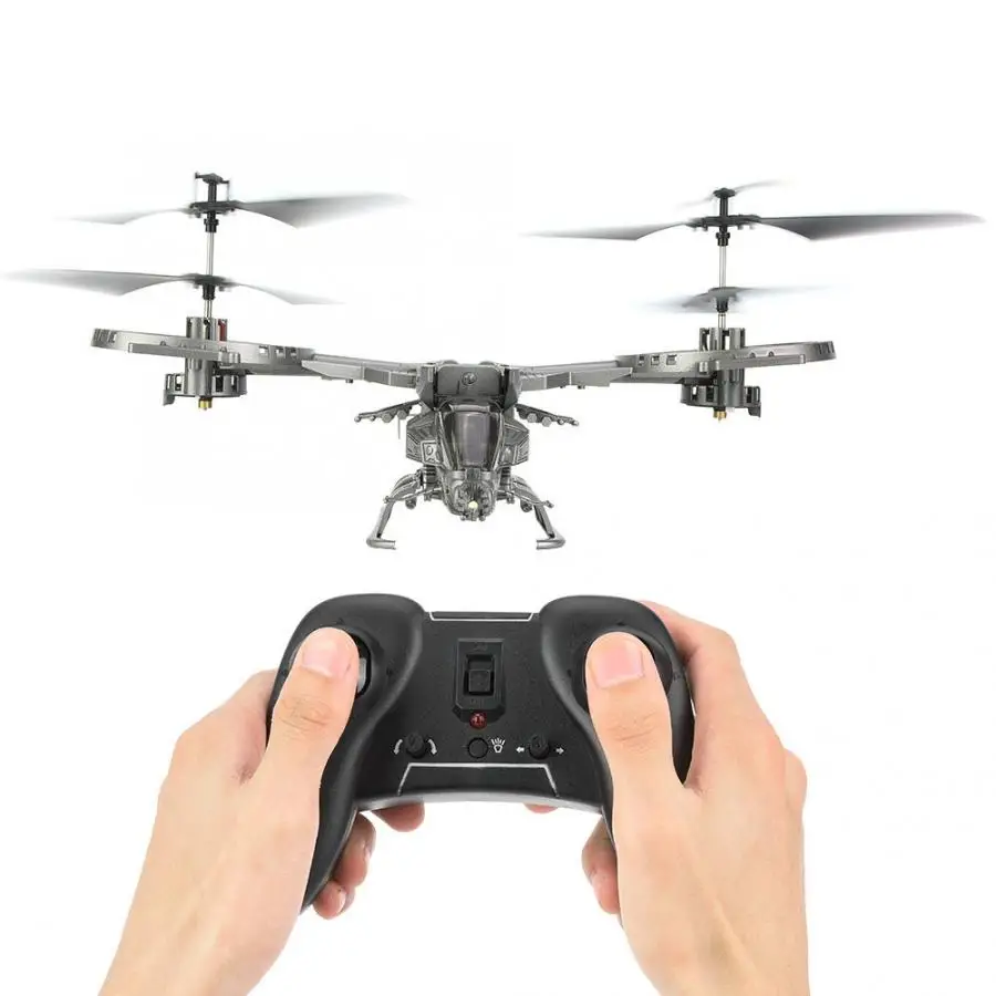 RC Helicopter 4CH Radio Control Helicopter with LED Light 4 Channel RC Helicopter Flying Toys Model Children Gift