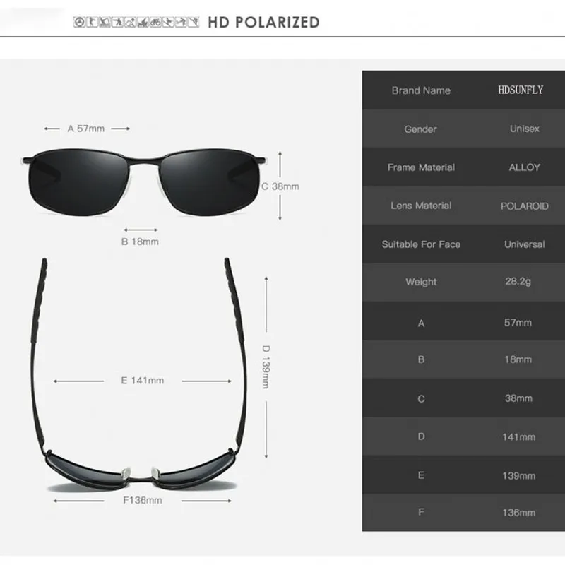 HDSUNFLY, брендовые, новые, поляризационные солнцезащитные очки, мужские, модные, солнцезащитные очки, сплав, оправа, для путешествий, вождения, мужские, солнечные очки, UV400