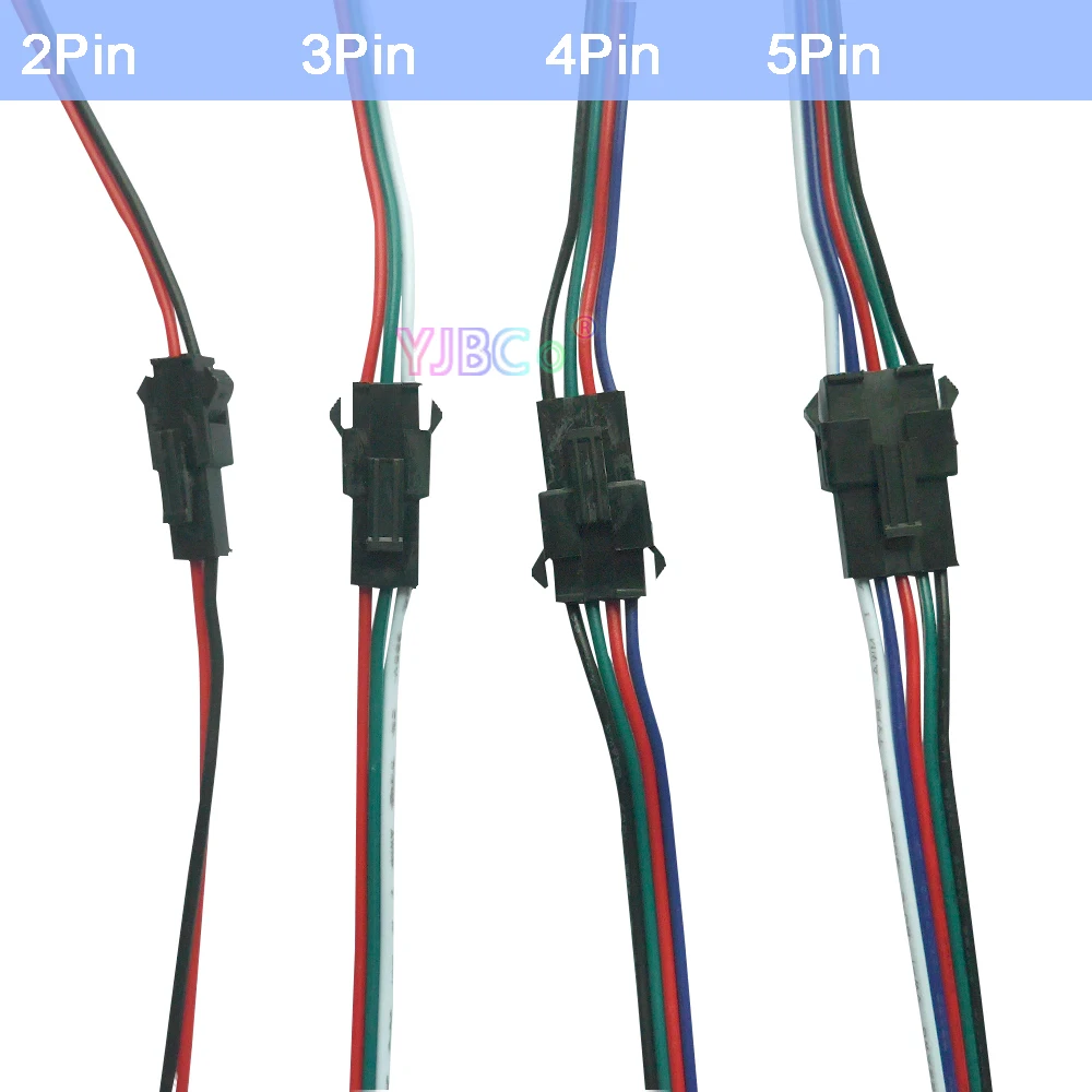 5/20 пар 2pin 3 Pin 4pin 5in JST SM Разъемы для светодиодной ленты гнездовой|connector for led|connector led