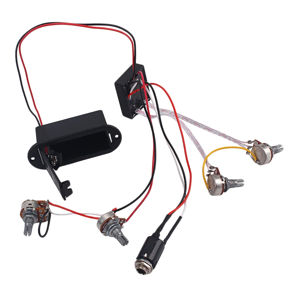 

Practical 2 Band Electric Guitar Pickup Circuit Wiring Kit, with Battery Case