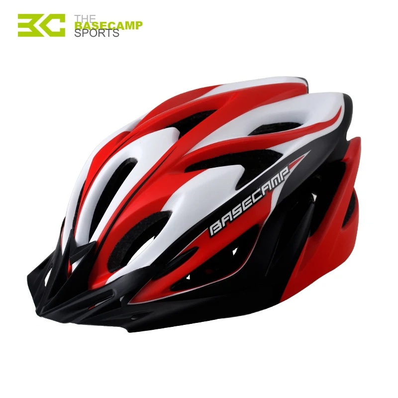 BASECAMP велосипедный шлем MTB велосипедный шлем Capacete велосипед дорожный шлем Integrall Casco Bici велосипедные шлемы Cascos Ciclismo - Цвет: Red white