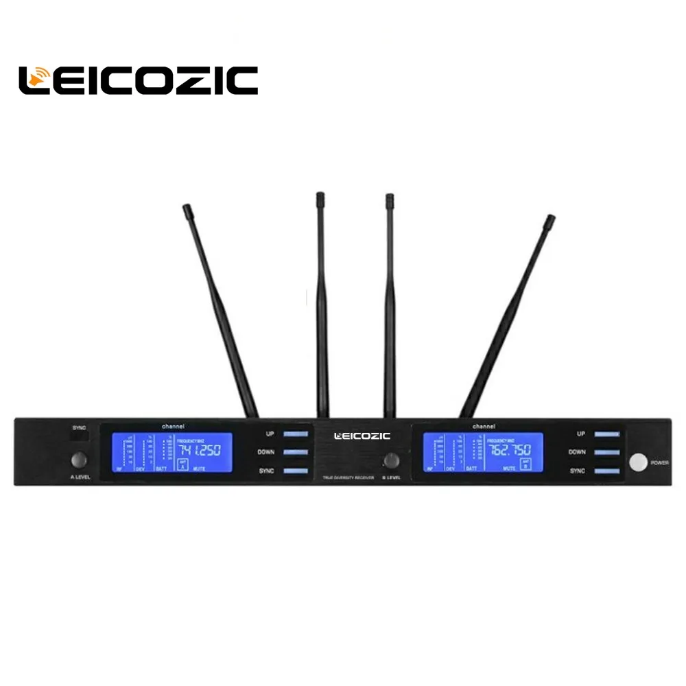 Leicozic гарнитура микрофон atx200 микрофон двухканальный microfonos inalambricos динамический набор с микрофоном, передатчиком для выступлений mic pro 615-820 МГц