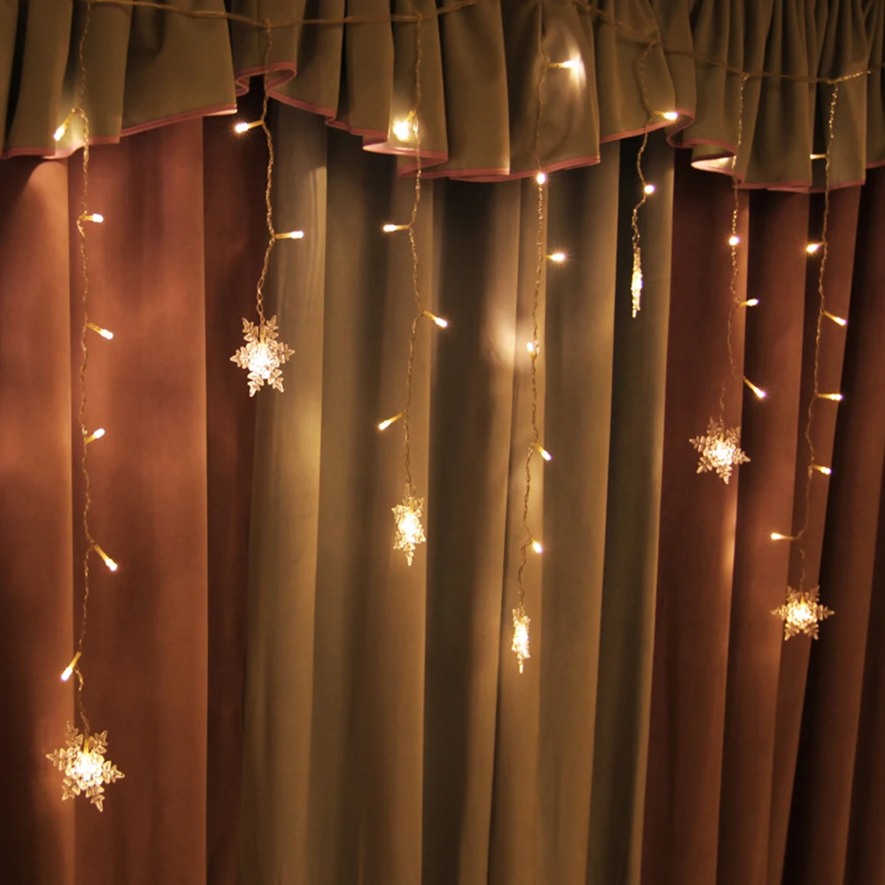 3.5M/5M LED String Light Fairy Lamp Snowflake Waterproof Flexible with Remote Control Christmas Decoration