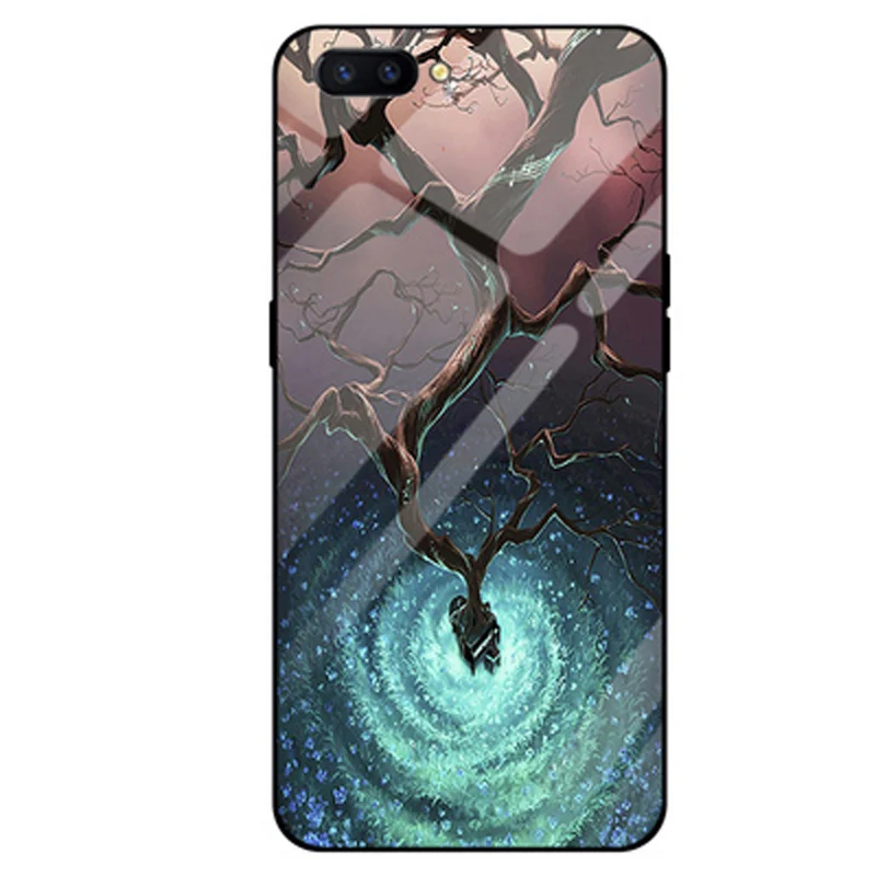Для OPPO R11 чехол R 11 R11 Plus звездное небо закаленное стекло+ края из ТПУ Жесткий чехол для OPPO R11Plus чехол OPPOR11 plus shell