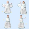 Baby Sleeping Bag Wearable Blanket Newborn Swaddle Wrap Sack Gauze Bamboo Cotton Spring 1Tog Sleep Bag Changing Diaper 0-24M 2
