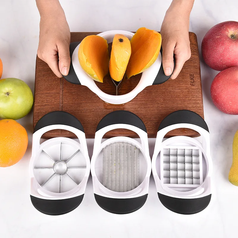 

PP Plastic Apple Cutter Mango Corer Potatoes Slice Strip Cutter Multi-functional Fruit Cutter