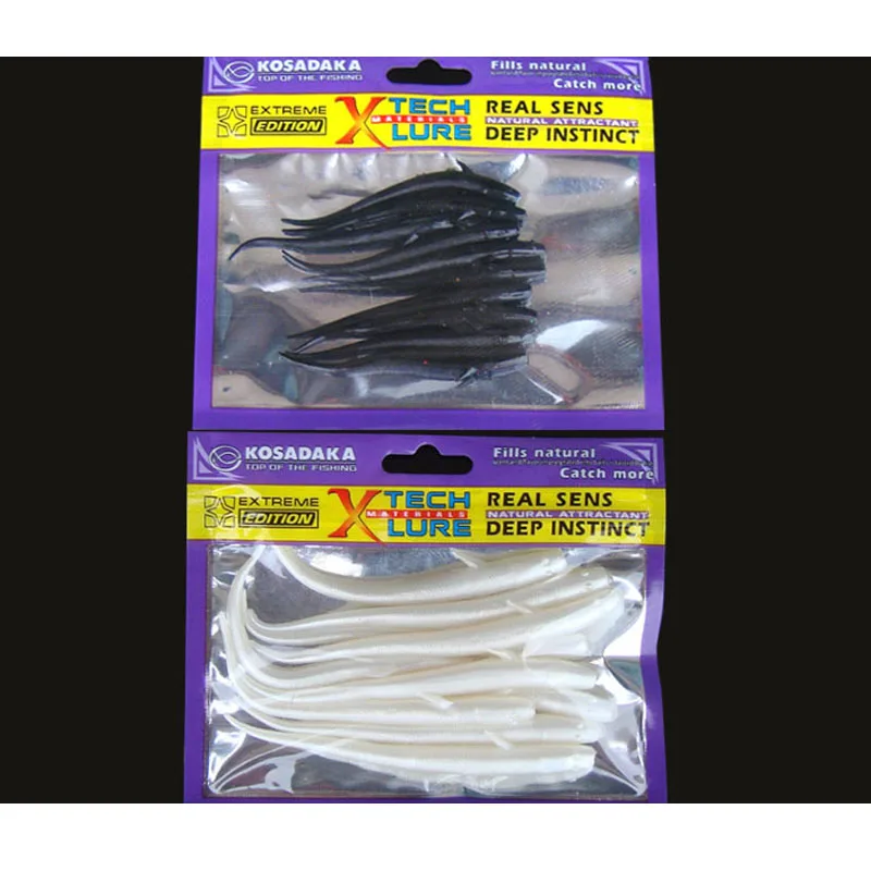 

Fishing Lure Loach Black Pearl White Soft Bait Simulation Mud Fish 10 Pieces Bag 7cm/10cm Worm Grub
