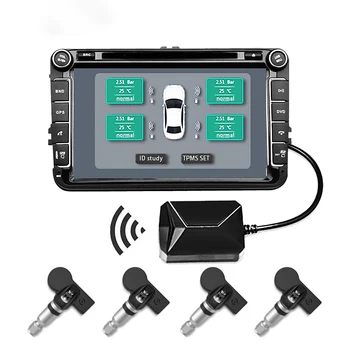 

Car TPMS for Android Navigation Tire Pressure Monitoring System Kit USB Interface with 4 Sensors Auto Security Alarm Systems