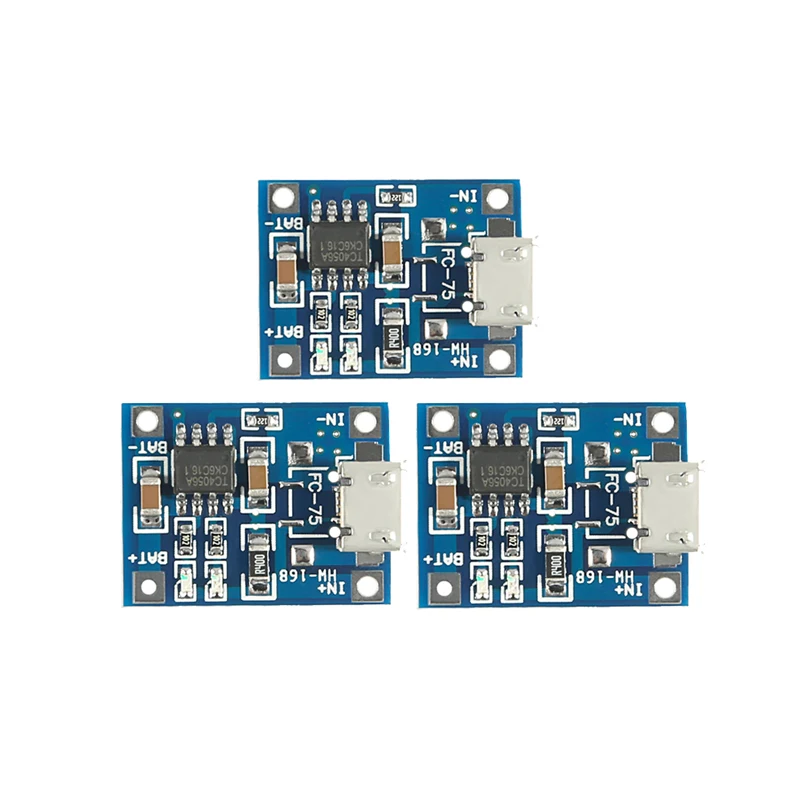 3pcs TP4056 зарядный Модуль 5 в Micro USB 1A 18650 литиевая батарея зарядная плата с защитным зарядным модулем - Цвет: 3pcs