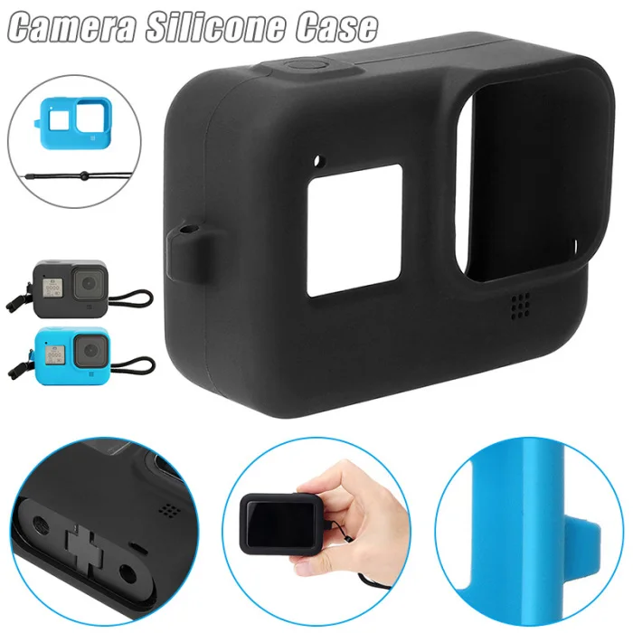 Защитный силиконовый чехол с ремешком для GoPro Hero 8 аксессуары для спортивной камеры s