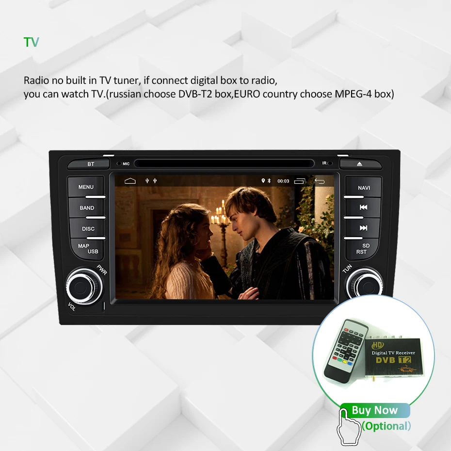 Android 9,0 4G 64G DSP 2 DIN Автомобильный dvd-плеер для AUDI A6 RS6 1997-2004 S6 1997 навигация ips экран gps Радио стереосистемы головное устройство