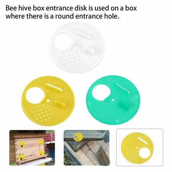 

12pcs Round Plastic Bee Nest Door Beekeepers Entrance Disc Beehive Gates Vent Ventilation Gate Nest Tools Equipment Supplies