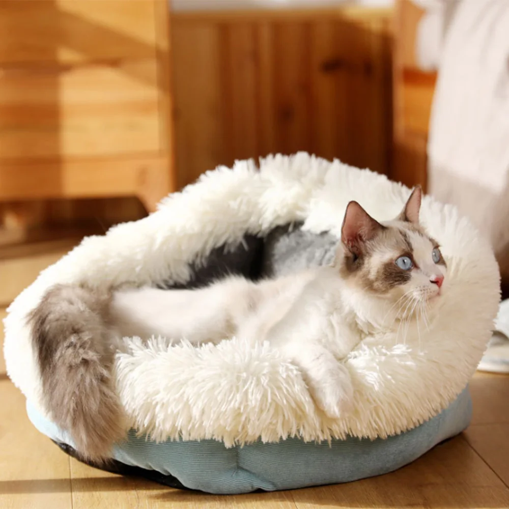 Супер теплая кошка Лежанка-домик для собак и щенков питомник укрытие для котенка кролика и гнездо для котенка маленьких животных край с мягкой шерстью O9