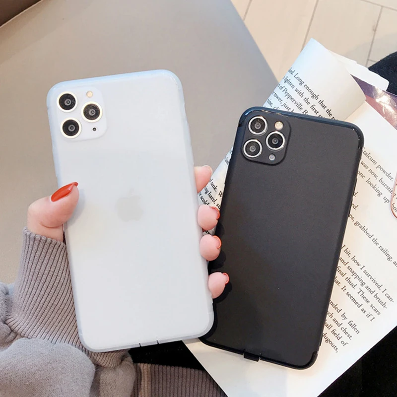 Защитный Мягкий чехол для телефона с камерой iPhone 11 11pro Max XR XS X 8 7 6S Plus