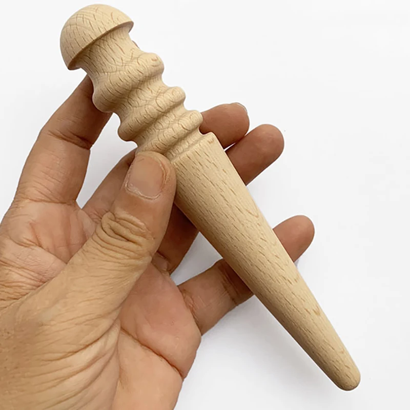 Handmade Multi-Size Burnishing Rod Leather Craft Edges Slicker Round Wood DIY Leathercraft Tool | Дом и сад