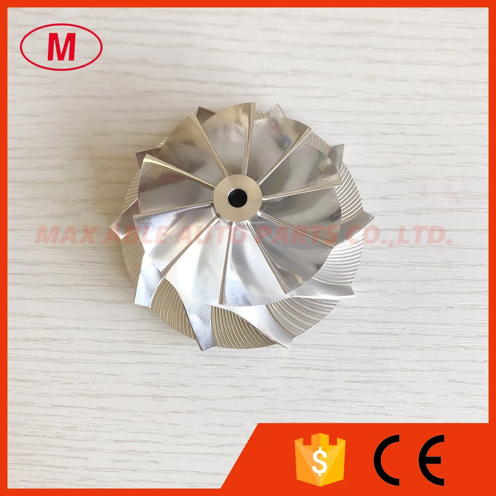 GT15-25 forward 56.50/77.00mm 10+0 blades high performance Turbo milling/aluminum 2618/billet compressor wheel