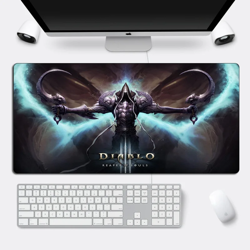 DIABLO Ⅲ для долговечной игры Коврик для мыши Otaku большой коврик для мыши геймер большой 60x30 см Модный замок края моющийся компьютерный коврик