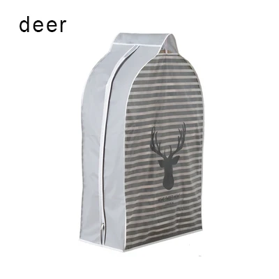 deer Сумки для хранения крышка одежда хранение одежды мешок пыли пальто; костюм; куртка защита юбки органайзер для гардероба Пылезащитный Водонепроницаемый - Цвет: deer