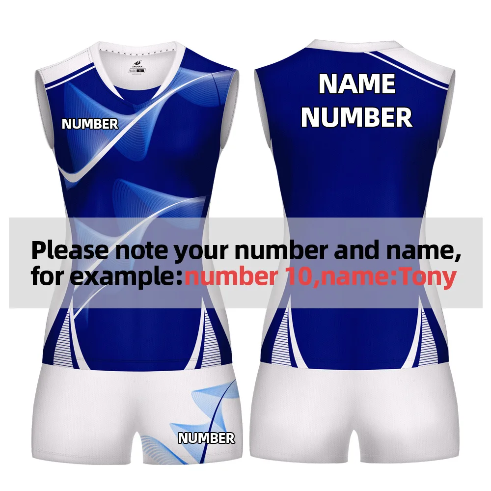 Volleyball Uniform For Women Sublimation Printing Breathable Sports Sets For Women Jerseys Volleyball Shirt