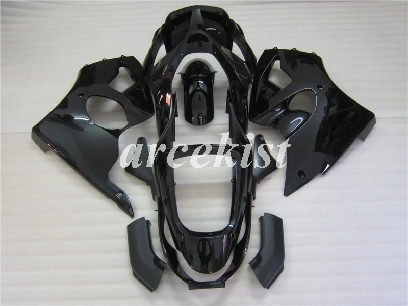 ABS Полный обтекатели подходит для ZX6R 2000 2001 2002 мотоцикл Обтекатели ZX-6R 00 01 02 ниндзя 636 Кузов Набор все черный глянцевый
