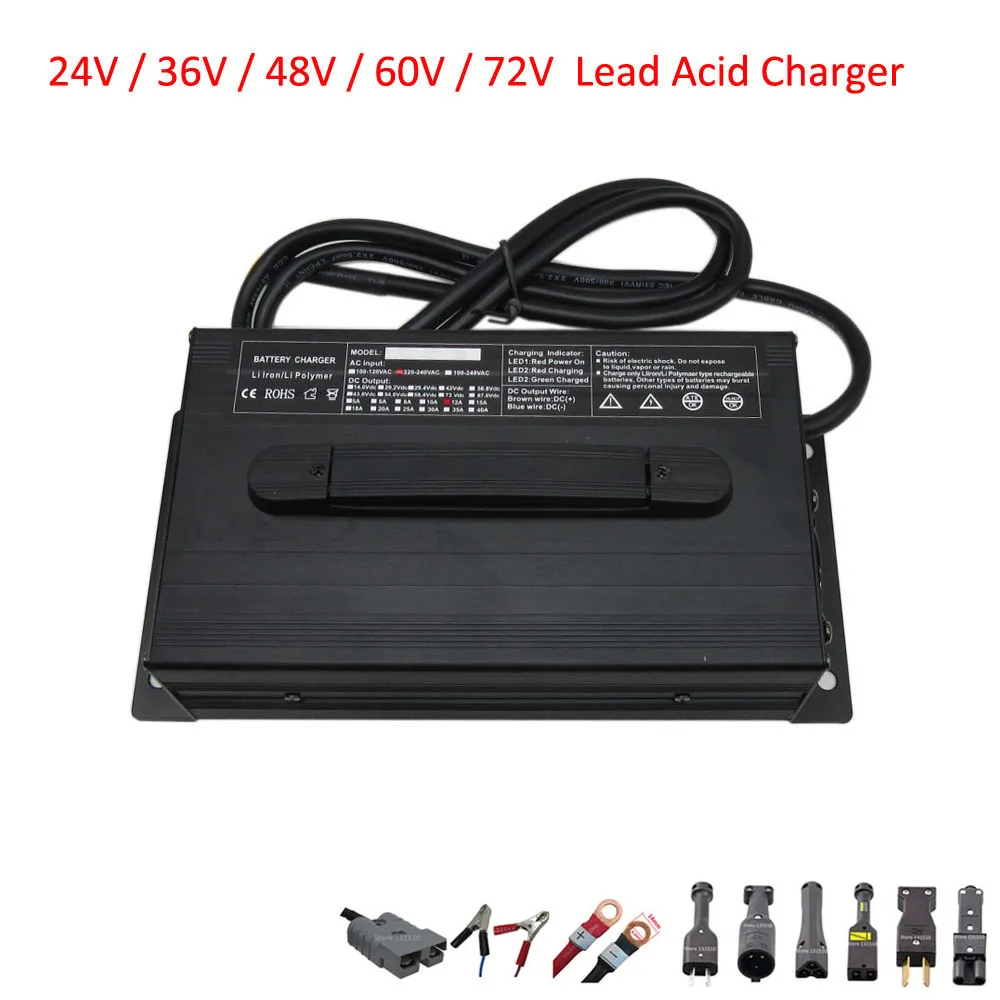 PROD 1005001868929269 1200W 12V 40A 24V 30A 36V 25A 48V 20A 60V 15A
Lead Acid Battery Charger 48 Volt Golf Cart Club Car Forklift EZGO TXT
RXV Charger