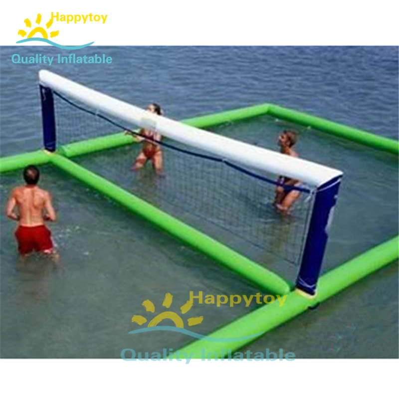Customized inflatable sports field floating inflatable water volleyball