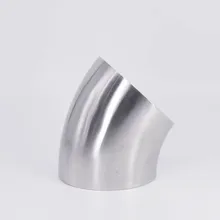 57/60/63/76/89/102/108/114/129/133/ 159mm OD התחת ריתוך 45 תואר מרפק SUS 304 נירוסטה צינור סניטרי הולם Homebrew(China)