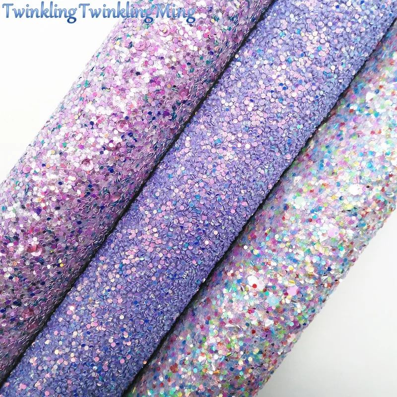 

Purple Glitter Fabirc, Faux Leather Fabric, Synthetic Leather Fabric Sheets For Bow A4 21x29CM Twinkling Ming XM556