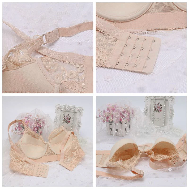 Sexy Transparent lace full cup B C D bra thin cotton bras big bust large  breast 34 36 38 40 42 44 46 VS push up brassiere C3306