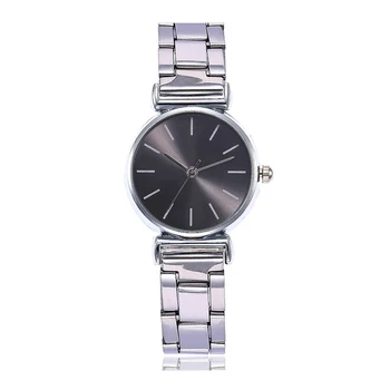 

Exquisite Women Quartz Watch Classic Simple Alloy Dial with Steel Wrist Strap LL@17