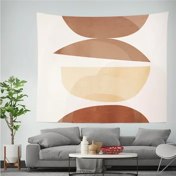 

Geometric Tapestry Wall Hanging Boho Decor Psychedelic Wall Cloth Tapestries Soft Shapes Hippie Wall Tapestry Carpet Home Decor