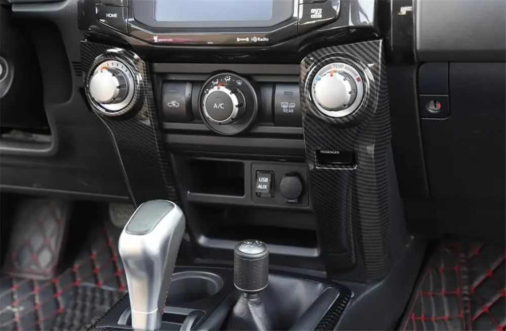 Кондиционер Управление украшения Стикеры Панель для Toyota 4runner 2010 вверх Крышка центральной консоли аксессуары для автомобильного интерьера, щупы