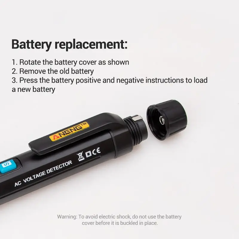 VD409B Non-Contact AC Voltage Detector 12-1000V Induction Indicator w Flashlight