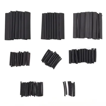 

127Pcs/set Black 2:1 Assortment Heat Shrink Tubing Tube Car Cable Sleeving Wrap Wire Kit Useful Electric Tubings Multi Style