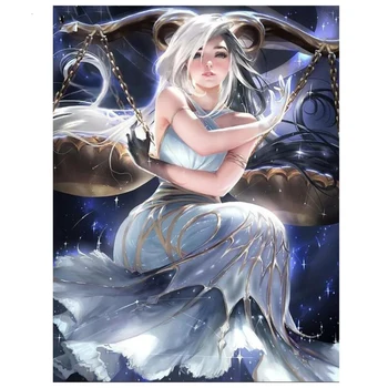 

Diy Diamond Painting full square round Cross Stitch Kits people Chinese zodiac signs Scorpio 5d mosaic Diamond EmbroideryZP-2482