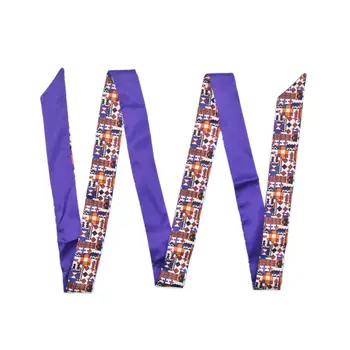 

63" Silk Skinny Scarf Long Slim Hat Ribbon Handbag Wrap Headbands Bandana Neck Bow Bandana Kerchief Headscarf for Women